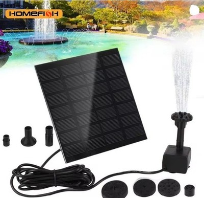 Mini solar fountain pump, 1.2W power board kit solar panel water pump for garden