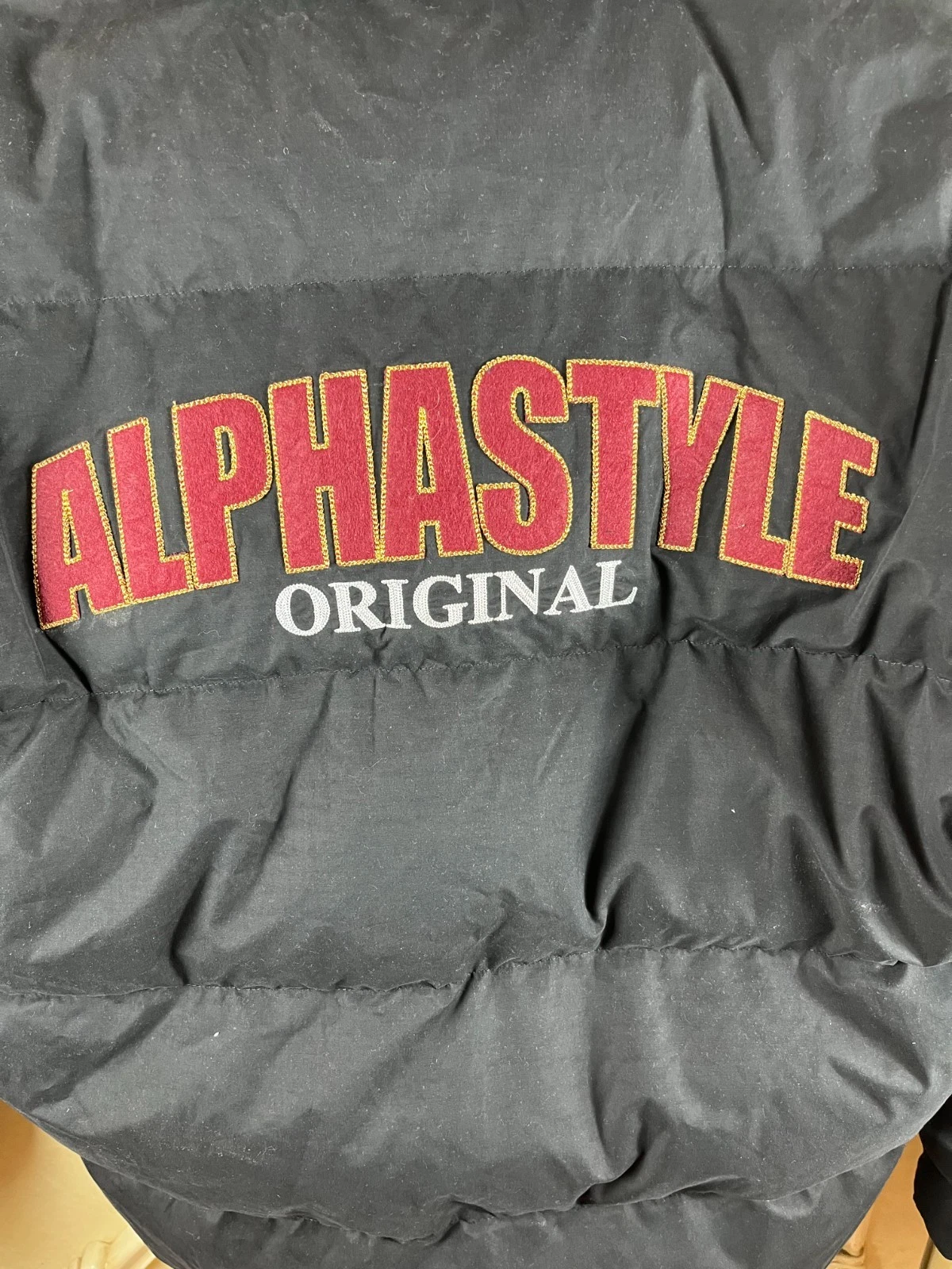AlphaStyle Puffer Jacket Black Insulated Bubble Coat Streetwear Men Size XL New