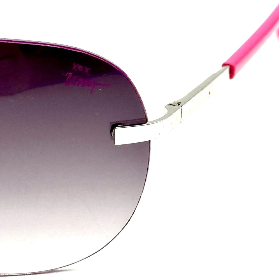 Vintage Betsey Johnson Shield Sunglasses Pink Fashion Frame & Gradient Lens - Image 4 of 4