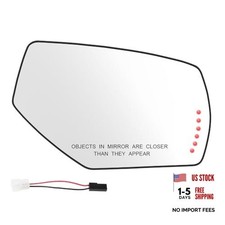 Passenger Side Heated Mirror Glass with Turn Signal Light for GMC Sierra 1500