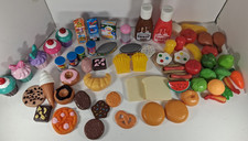 Vintage MTC realistic Play Food Little Tikes Fisher Price Large Lot Over 60 pcs