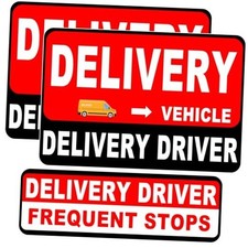 3 Pack Delivery Driver Magnet for Car, Reflective Heavy Duty Red-Black 3 Pack
