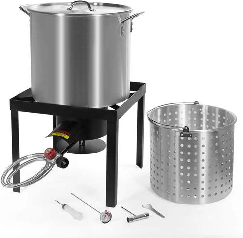 Barton 64Qt Turkey Deep Fryer W/High Pressure Burner All Purpose Aluminum 100,00