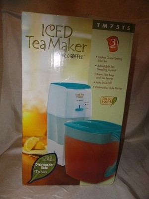 NEW MR. COFFEE ICED TEA MAKER TEAL BLUE 3 QUART MODEL TM75TS  NIB SEALED