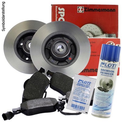 2x ZIMMERMANN Bremsscheiben Ø269,5mm + Beläge HA für Renault Megane II + BR
