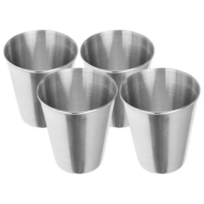 4 Pcs Accessoires De Bar Tasse En Métal Tasses À Boire Chope Bière - Photo 1/4