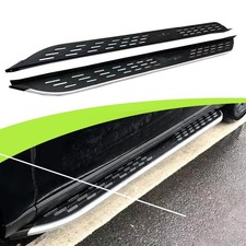 2Pcs Aluminum Running Boards Fixed Nerf Bars Side Steps with Brackets