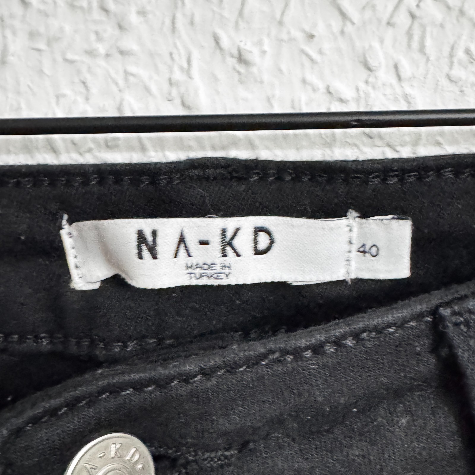 NA-KD High Waisted Straight Leg Jeans in Black - Size 40 image 7