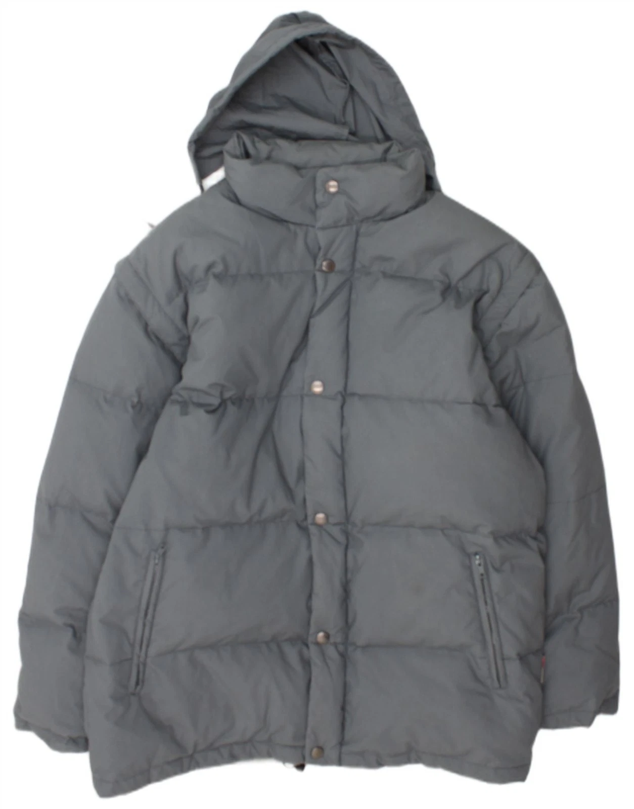 Brugi Mens Hooded Padded Jacket IT 52 XL Grey Polyester NE05