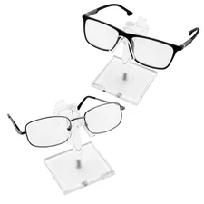Pack of 2 Clear Acrylic Eyeglass Display Stand – Tiered Holder for eyewear