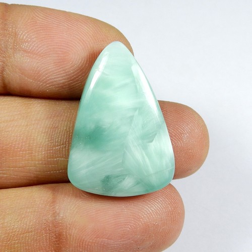 Sky Blue Larimar Pattern Hemimorphite Cabochon Pear Shape Gemstone 25 Cts #10654 - Picture 2 of 6