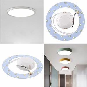 12w 24 Led Ring Panel Circle Light Round Ceiling Plate 220v