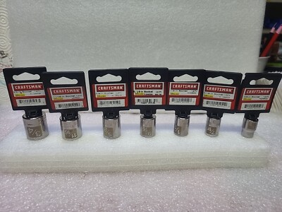 Craftsman USA   7 Pc. Shallow Socket Set Easy Read 3/8'' Dr. SAE 12 Pt. NOS!