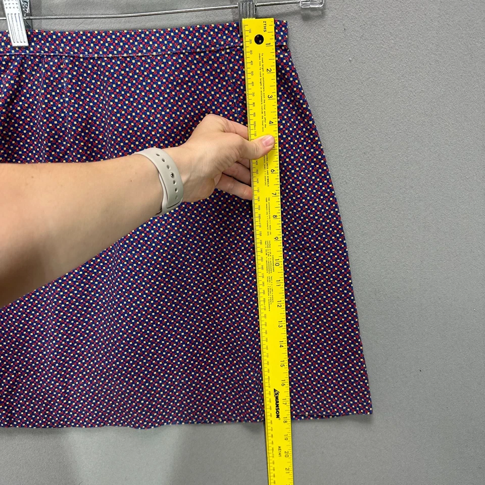 Minifalda True Vintage Años 60 70 Línea A Pana Geométrica Estampado Completo 23" W Foto 4 de 4