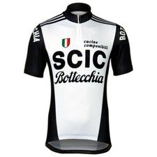 Cycling Short Sleeve Jerseys Retro SCIC Bottecchia Cycling Jerseys Tops Vintage