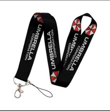Resident Evil Game Umbrella Corporation Logo Black ID Badge Holder Lanyard