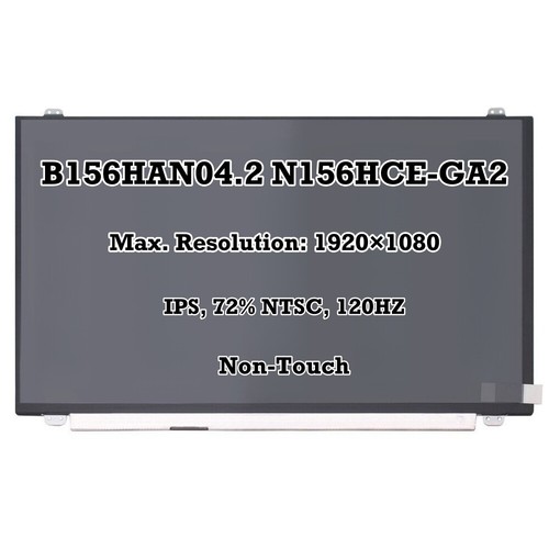 120HZ FHD IPS 15.6" Laptop LCD SCREEN B156HAN04.2 N156HCE-GA2 72%NTSC edp 30pin - Afbeelding 1 van 4
