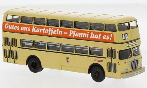 Brekina 61255 - 1/87 Büssing D2U Double Decker, BVG - Pfanni, 1960 - New