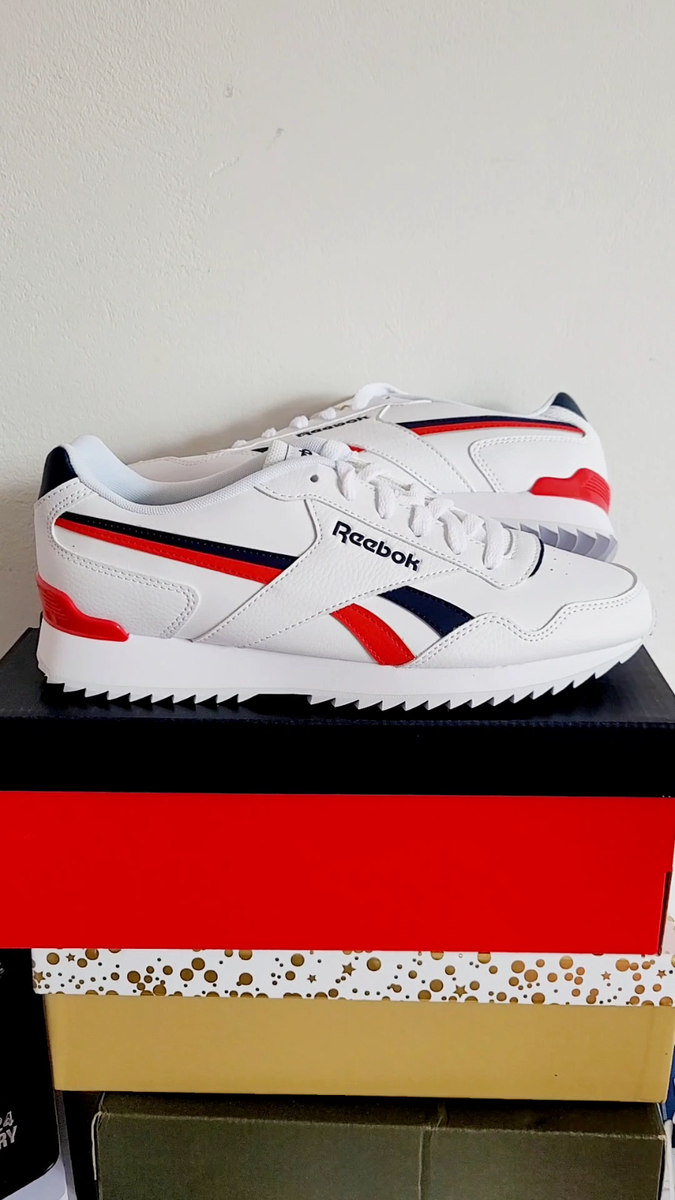 Men's Reebok Classic Royal Glide Ripple Trainers White/Multi RRP