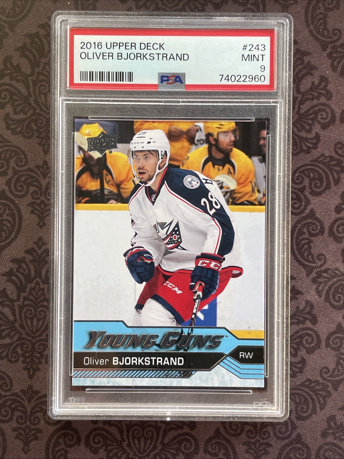 2016-17 Upper Deck - Young Guns #243 Oliver Bjorkstrand (RC) PSA 9 MINT🔥🔥🔥