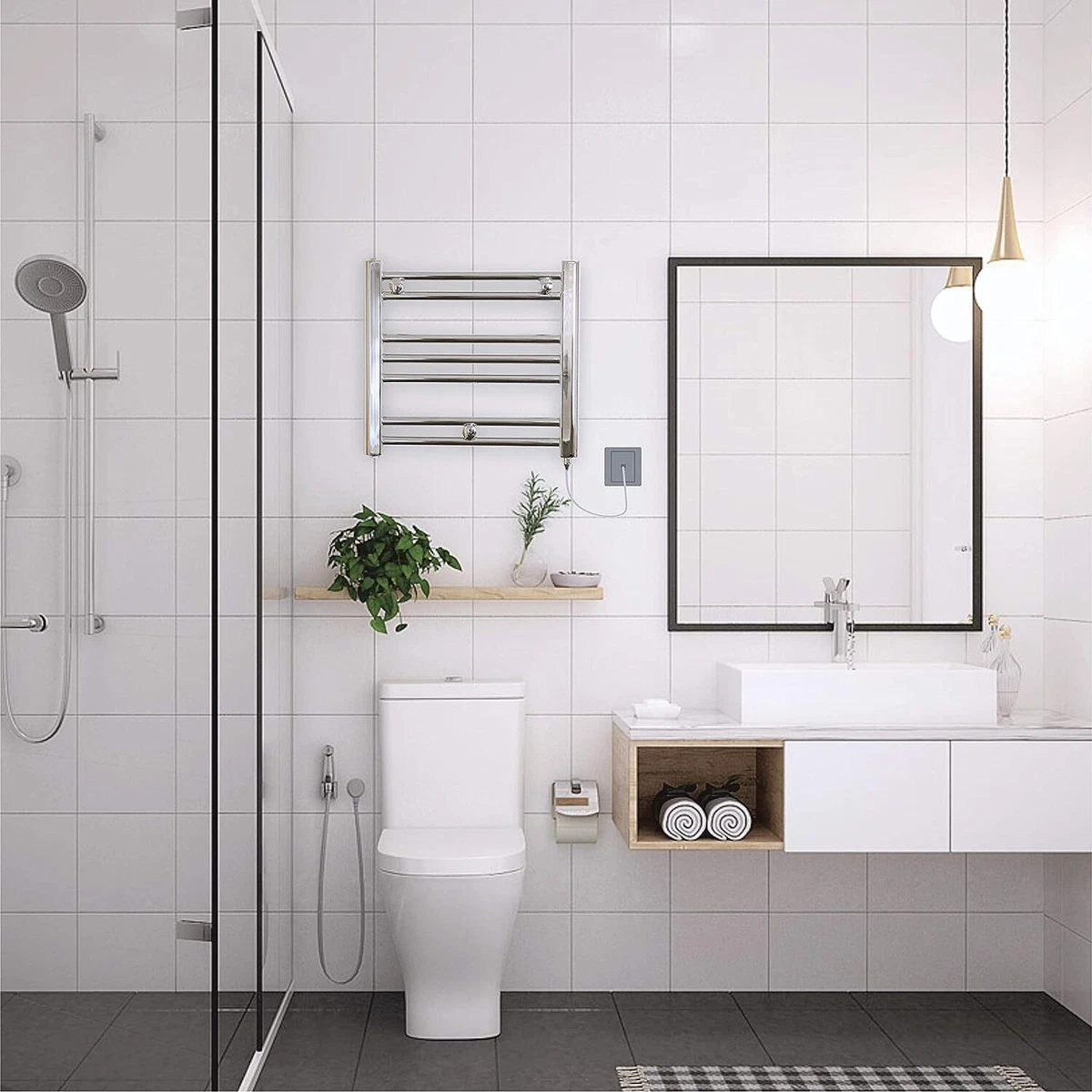 Prefilled Electric Towel Rail 150W Caravan Motorhome Bathroom Cloakroom |  eBay