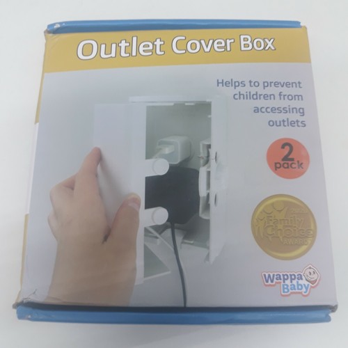 Wappa Baby Double Lock Safety Outlet Cover Box 2 Pack With Switch Plate