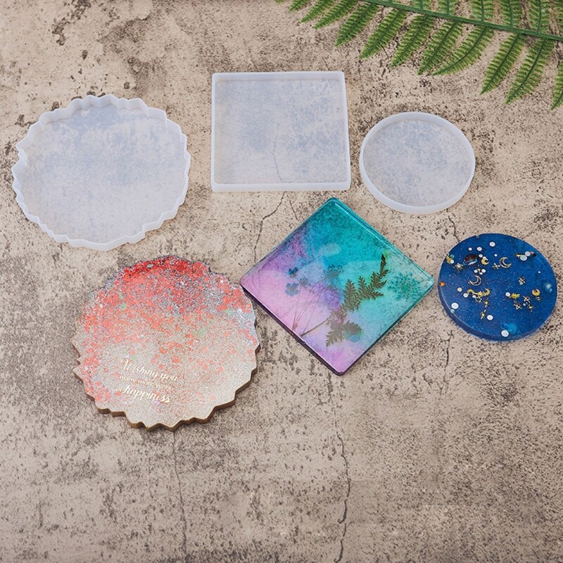 Epoxy Resin Coffee Placemat Mold for DIY Home Decor Wine Tray