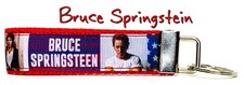 Bruce Springsteen Key Fob Wristlet Keychain 1"wide Zipper pull Camera strap