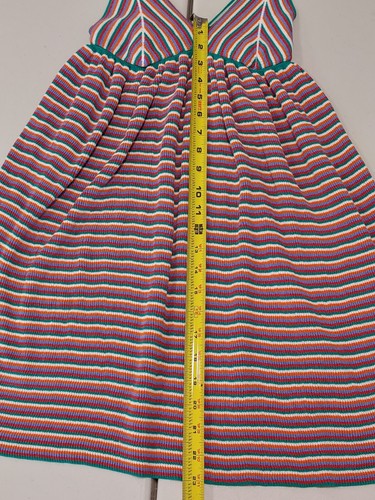 ZARA Striped mini Knit Dress Size Medium Multi Colored Cute - Picture 6 of 8