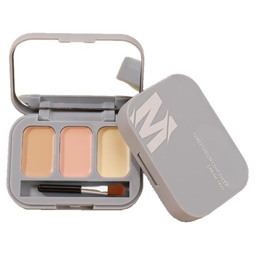 Paleta Corrector Multifuncional Todo en Uno Triple Tonos Portátil 1 Pieza Mujer - Imagen 3 de 7