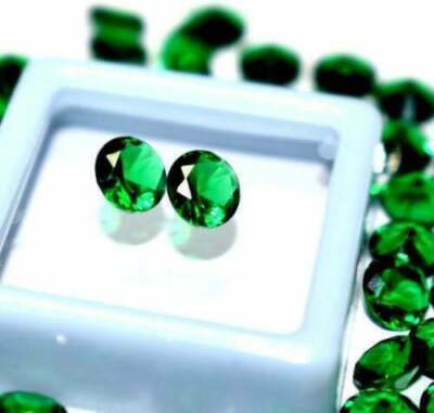 Columbian Green Emerald 2.20 Ct Round Pair Certified Loose Gemstone