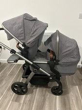 Silver Cross Wave Double/Single Zinc Pram Pushchair Bundle