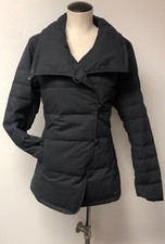 Nau Imperial Poplin 800 Fill Goose Down Jacket Art To Wear Offset Buttons Sz L