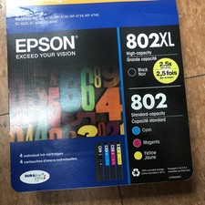 Genuine Epson Ink 802 4-pack Black Cyan 
