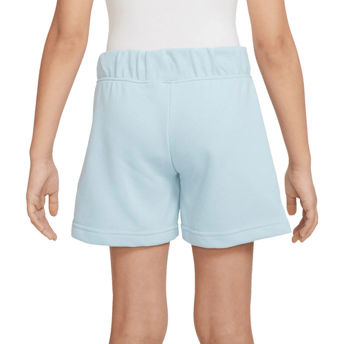 NIKE Big Girls' Sportswear Club French Terry Shorts L Large (12-13) Ocean Bliss - Picture 2 of 4