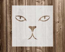 Cat Stencil, Durable Handmade Mylar Reusable Craft Painting Template, 2323