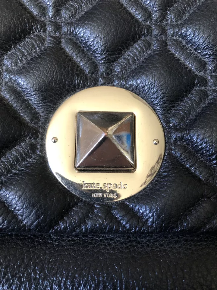 Kate Spade Black Small Crossbody Bag Black Quilted Leather - Image 3 of 4