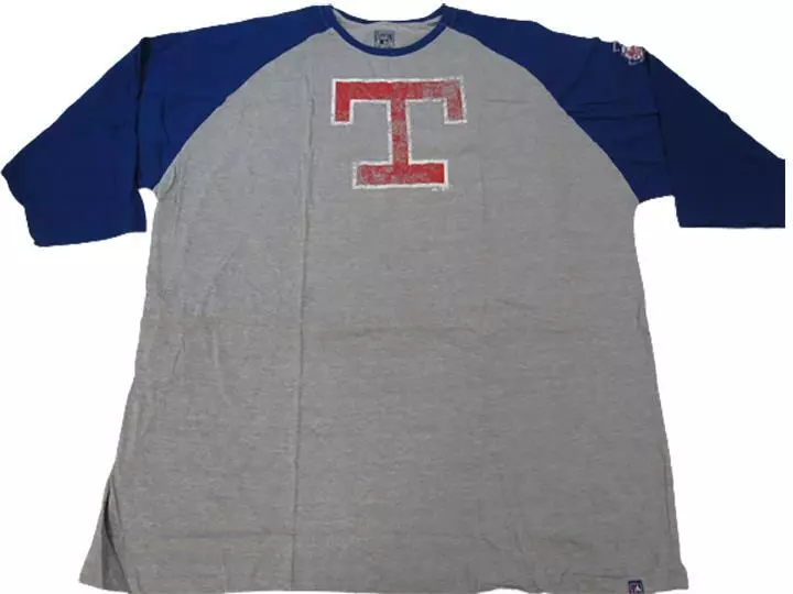 New Texas Rangers Baseball Mens Sizes 4XL-5XL-Tall Majestic Raglan Shirt