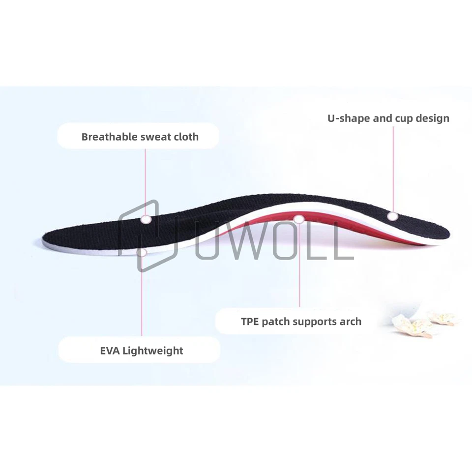 Inserciones ortopédicas para zapatos para fascitis plantar pies planos arco soporte plantilla de espuma Foto 3 de 4
