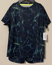 Old Navy Boys Size 5 XS Blue Tie-Dye Go-Dry Active Shorts Outfit NWT A3154