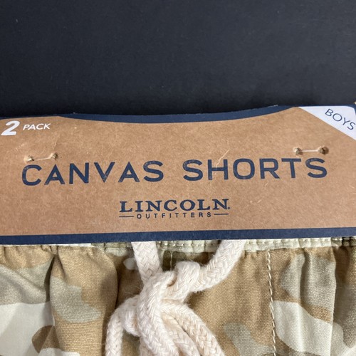 2 Pack Lincoln Outfitters Boys Size 12 Camo Green Shorts Solid Green - Picture 5 of 7