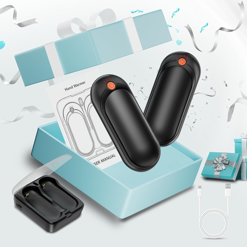 AI Hand Warmers Rechargeable 2 Pack with Charging Case, 14000Mah Electric Hand - Picture 7 of 12