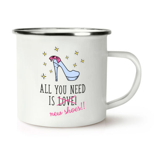 All You Need Is Love Neuf Chaussures Rétro Émail Tasse - Photo 1/1