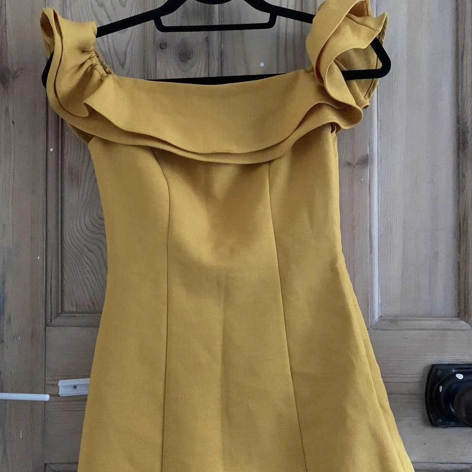 Petite mustard dress top