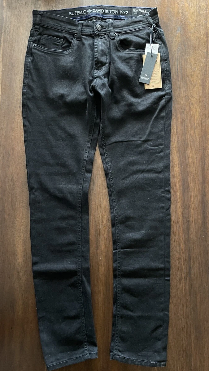 Buffalo David Bitton Max-X Skinny Stretch Black Jeans Men's Size