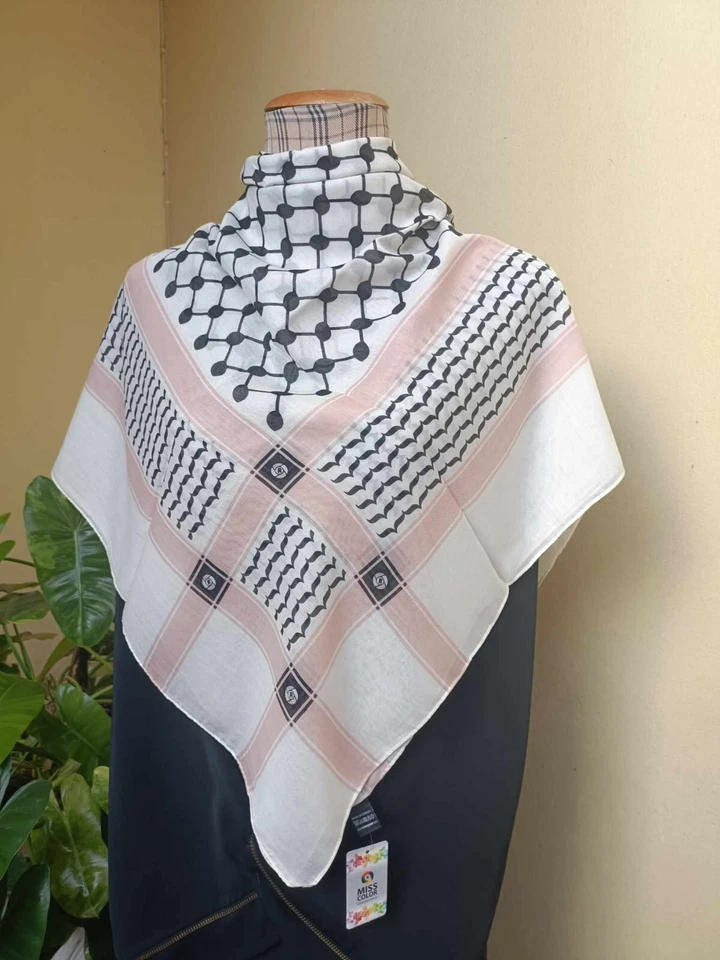 AC09 HIJAB PALESTINE SCARF SQUARE AQSA TURKEY HATTA KUFFIYEH MUSLIM ISLAMفلسطين - Imagem 2 de 4