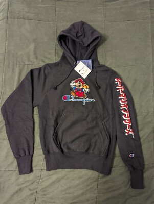 Champion x Super Mario Bros Kanji Reverse Weave Hoodie Men's