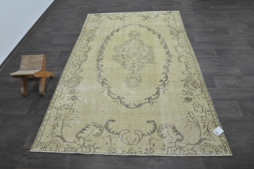 Oushak Turkish Vintage Rug 5x8 Kilim Rug Anatolian Handmade Boho Decor BEIGE