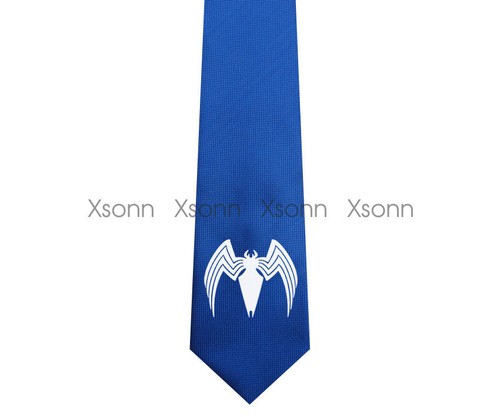 Cravatta cravatta Venom Spider Man logo uomo tessuto skinny 2,5" festa K90 - Foto 17 di 19