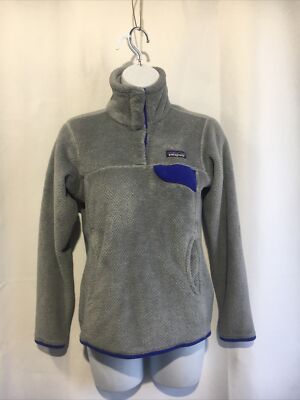 Patagonia Women's Sweater XS Gray Snap-T Fleece Pullover
